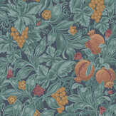 Vines of Pomona Wallpaper - Burnt Orange / Teal / Petrol - by Cole & Son. Click for more details and a description.