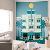 Miami by Day Mural - Strong Pastel - by Caselio. Click for more details and a description.