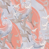 Craney Day Wallpaper - Coral - by Laurence Llewelyn-Bowen. Click for more details and a description.