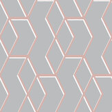 Archetype Wallpaper - Grey / Rose Gold - by Graham & Brown. Click for more details and a description.