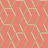 Archetype Wallpaper - Coral / Gold - by Graham & Brown. Click for more details and a description.