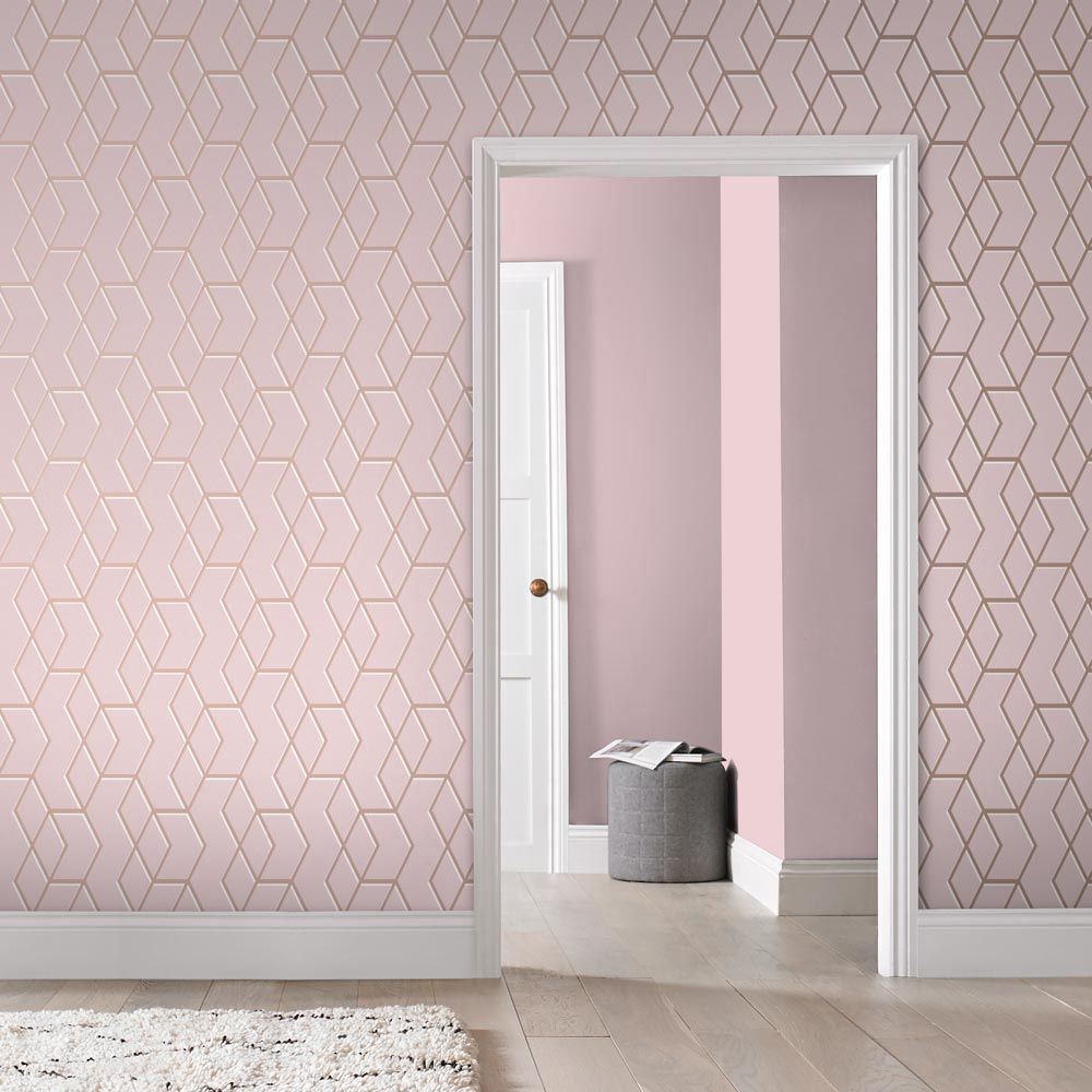 Archetype Wallpaper - Pink - by Graham & Brown