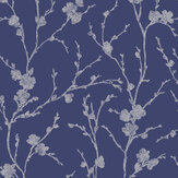 Meiying Wallpaper - Cobalt - by Graham & Brown. Click for more details and a description.
