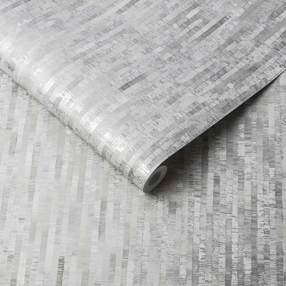 Betula Wallpaper - Silver - by Graham & Brown