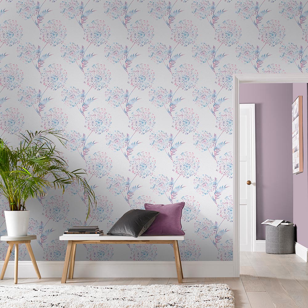 Wish Wallpaper - Lilac - by Graham & Brown