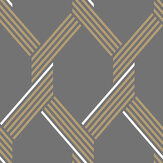 Vector Wallpaper - Graphite / Gold - by Graham & Brown. Click for more details and a description.