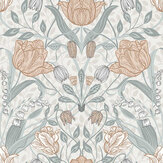 Filippa Wallpaper - White / Grey / Pink - by Galerie. Click for more details and a description.