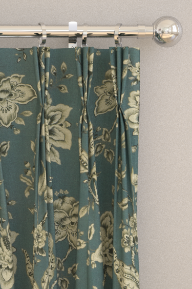 Palampore Curtains - Denim - by Clarke & Clarke. Click for more details and a description.