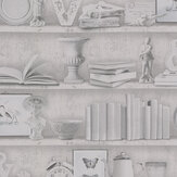 On The Shelf Wallpaper - Monochrome - by Galerie. Click for more details and a description.