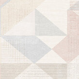 Silk Screen Geometric Wallpaper - Dusky Pink - by Galerie. Click for more details and a description.
