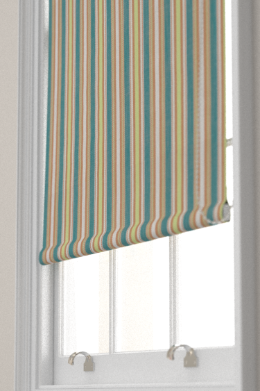 Ziba Blind - Teal / Spice - by Clarke & Clarke. Click for more details and a description.