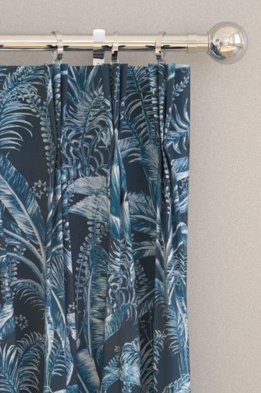 Majorelle Velvet Curtains By Clarke Clarke Midnight Fabric Wallpaper Direct