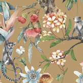 Tropicana Wallpaper - Gold - by Galerie. Click for more details and a description.
