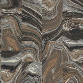 Marble Tile Wallpaper - Copper and Silver - by Galerie. Click for more details and a description.