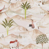 Sahara Fabric - Apple / Blush - by Clarke & Clarke. Click for more details and a description.