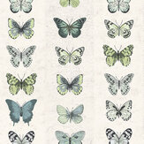 Butterfly Wall Wallpaper - Green Blue - by Galerie. Click for more details and a description.