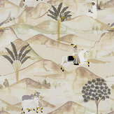 Sahara Fabric - Charcoal / Ochre - by Clarke & Clarke. Click for more details and a description.
