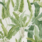 Benmore Wallpaper - Green/ Ivory - by Nina Campbell. Click for more details and a description.