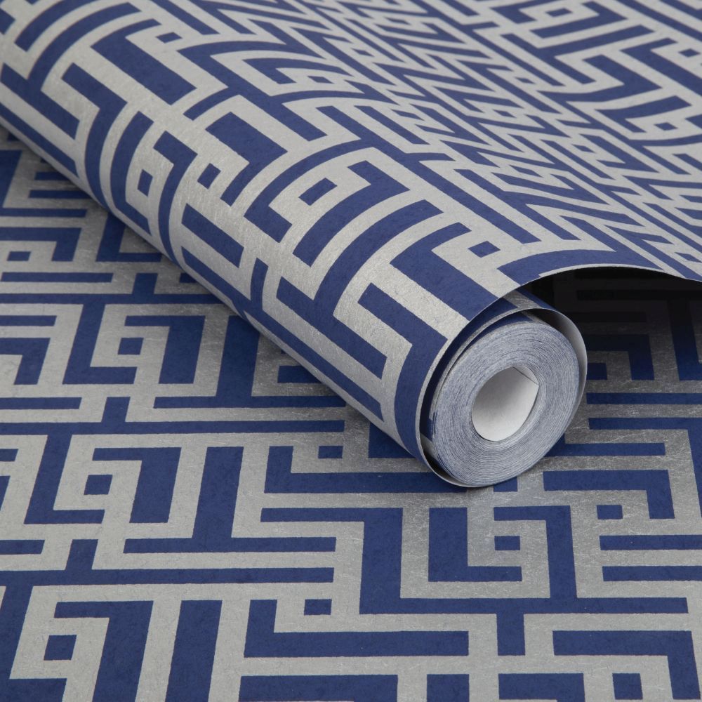 Zen Wallpaper - Cobalt - by Graham & Brown