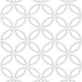 Eternity Wallpaper - White / Silver - by Graham & Brown. Click for more details and a description.