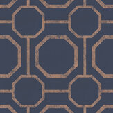 Sashiko Wallpaper - Navy - by Graham & Brown. Click for more details and a description.