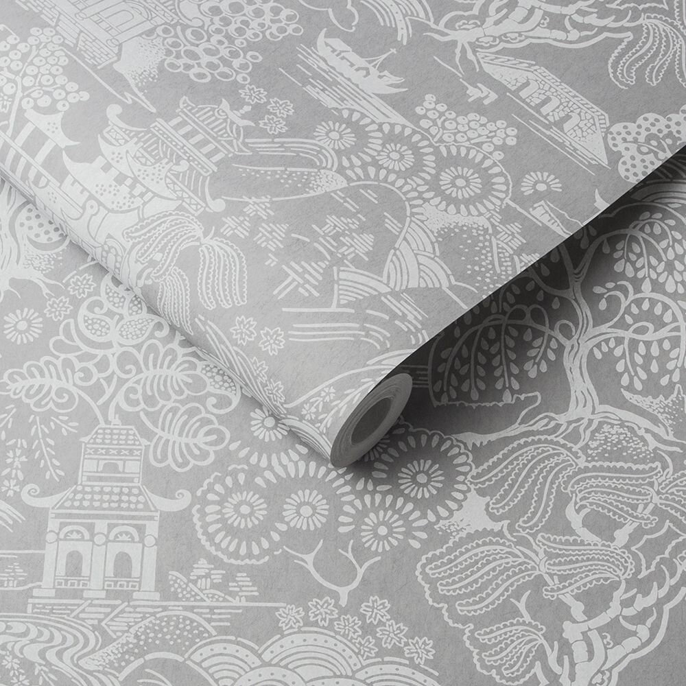 Basuto Wallpaper - Grey - by Graham & Brown