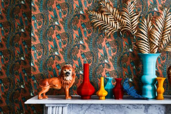 Fantoosh Wallpaper - Spiced icing - by Laurence Llewelyn-Bowen