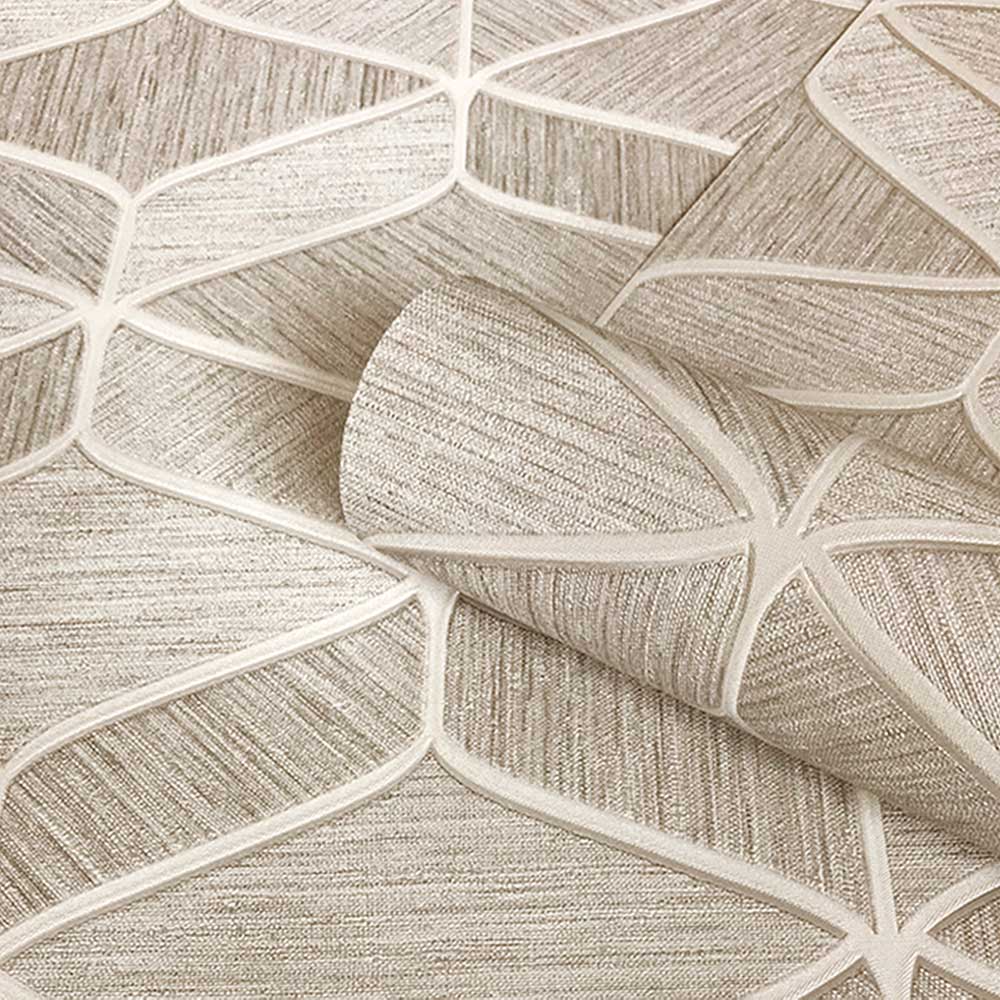 Luciano Geo Wallpaper - Beige - by Albany