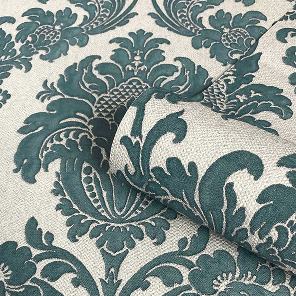 San Remo Damask Wallpaper - Navy - by Albany