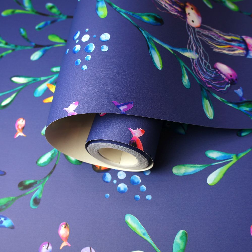 Under the Sea Wallpaper - Navy - by Albany