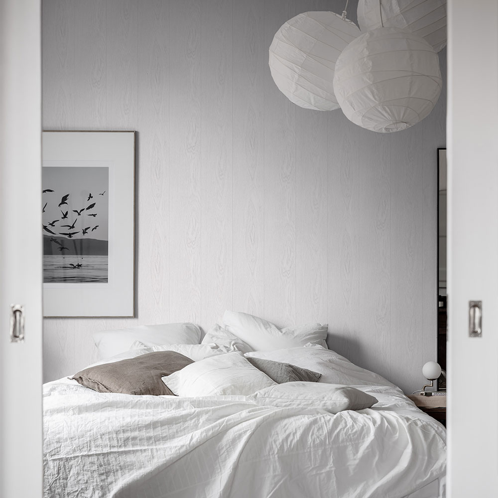 Fine Wood Wallpaper - White - by Boråstapeter