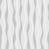 Metallic Wave Wallpaper - White / Silver - by Arthouse. Click for more details and a description.
