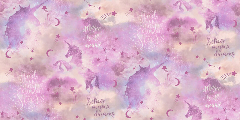 Galaxy Unicorn by Arthouse - Pink - Wallpaper : Wallpaper Direct