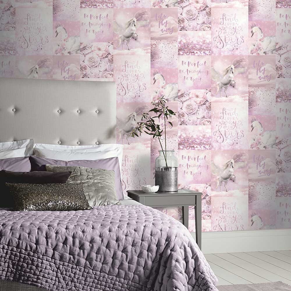 Pandoras Dream Wallpaper - Pink - by Arthouse