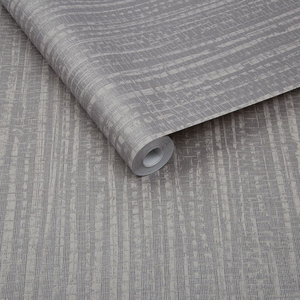 Bamboo Texture Wallpaper - Silver - by Graham & Brown