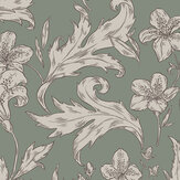 Karin Wallpaper - Forest Green - by Sandberg. Click for more details and a description.