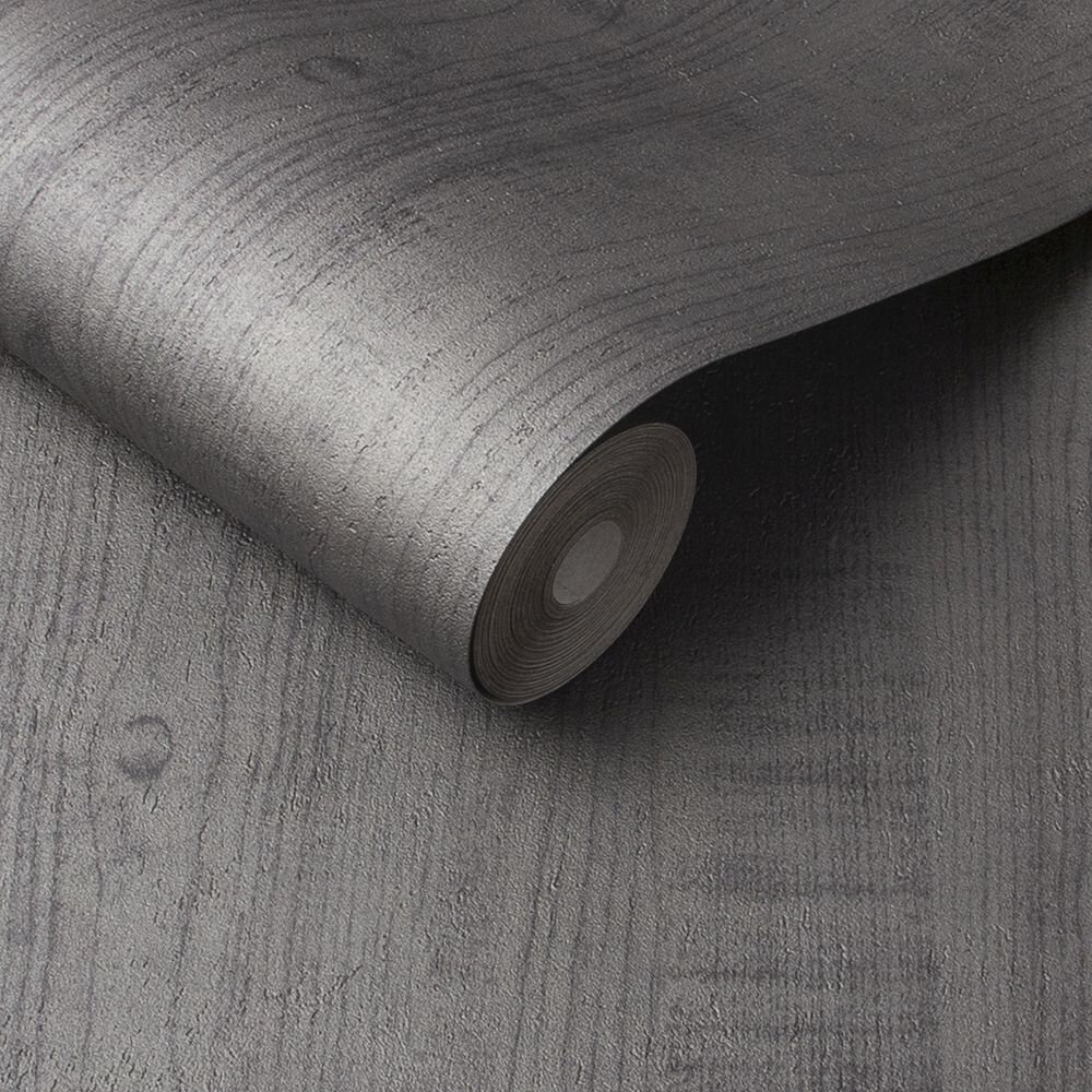 Wood Grain Wallpaper - Grey - by Graham & Brown