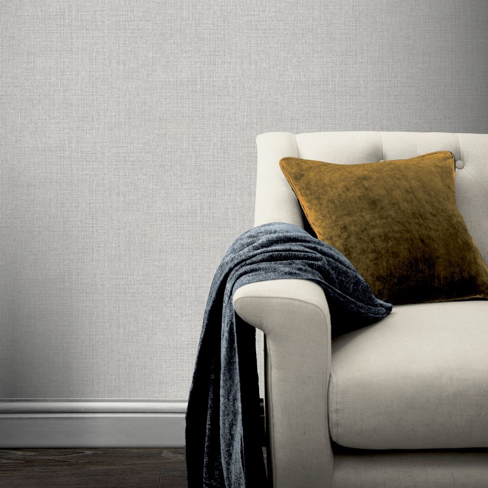 Country Plain Wallpaper - Grey - by Arthouse