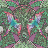 Papier peint Pleasure Island - Vert / violet - Laurence Llewelyn-Bowen. Cliquez pour en savoir plus et lire la description.