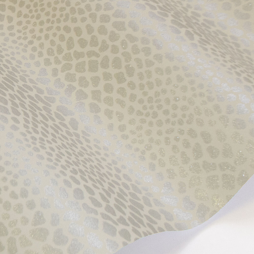Panthera Wallpaper - Linen / Silver - by Osborne & Little