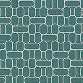 Rational Wallpaper - Turquoise - by Coordonne. Click for more details and a description.
