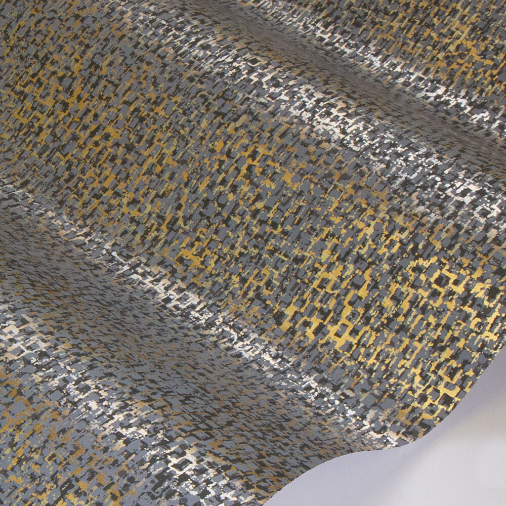 Tesserae Wallpaper - Slate / Metallic Bronze - by Osborne & Little
