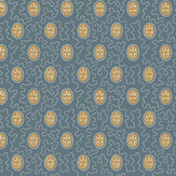 Archway House Wallpaper - Dark Teal / Ochre - by Hamilton Weston Wallpapers. Click for more details and a description.