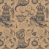 Lambeth Saracen Wallpaper - Brown - by Hamilton Weston Wallpapers. Click for more details and a description.