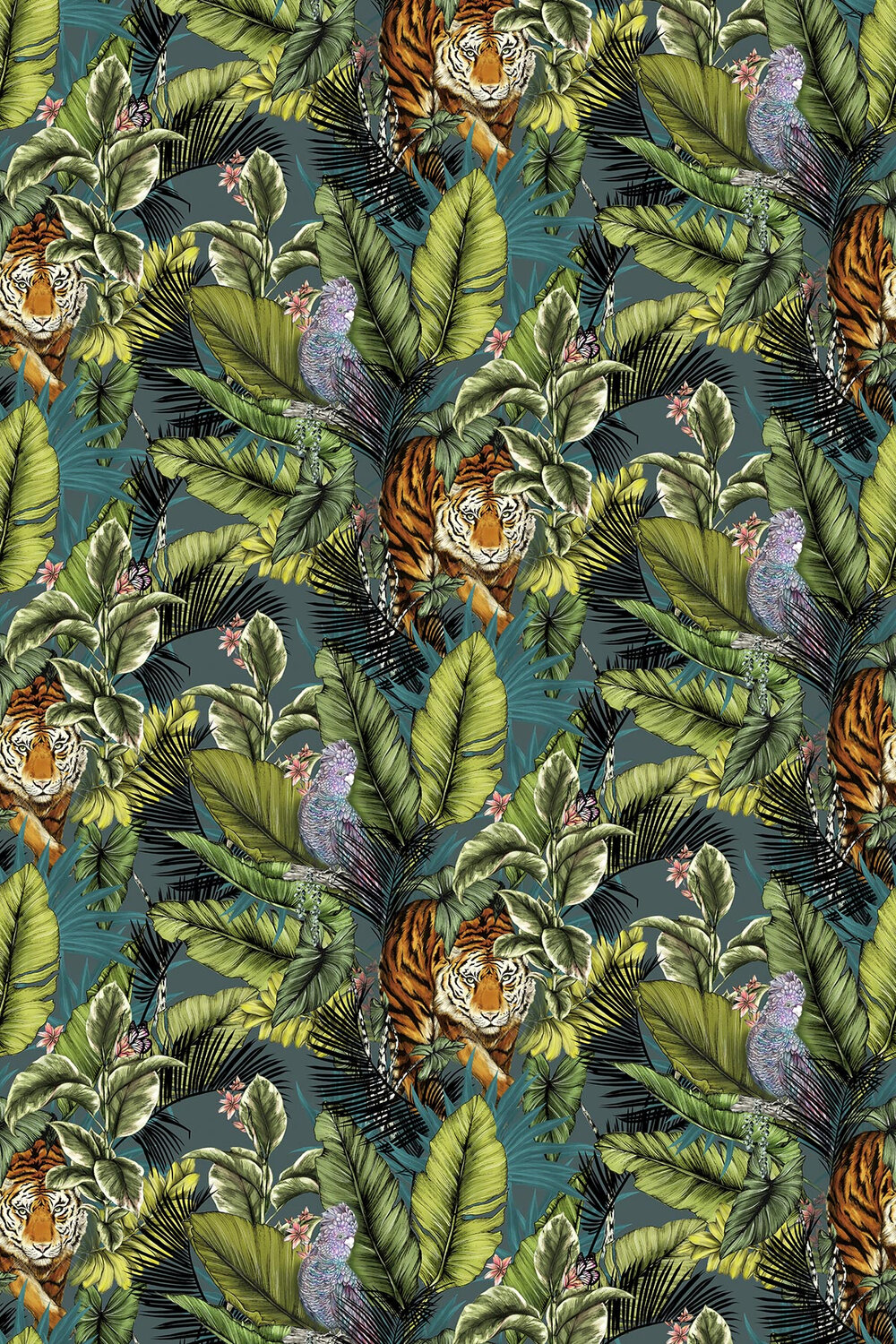 Bengal Tiger Fabric - Twilight - by Prestigious
