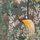Royal Garden Mural - Green / Pink / Grey / Red - by Mind the Gap. Click for more details and a description.