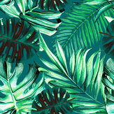 Rainforest Mural - Teal - by Mind the Gap. Click for more details and a description.