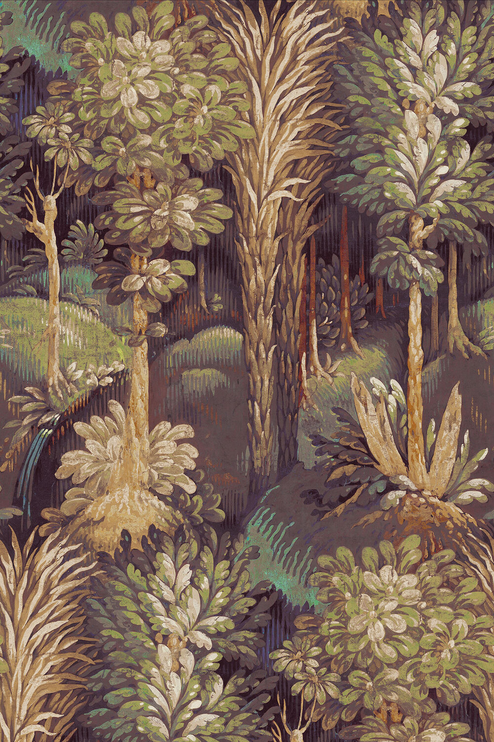 Forbidden Forest Fabric - Ebony - by Prestigious