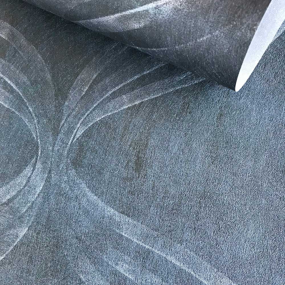 Devore Ribbon Wallpaper - Grey - by Fardis