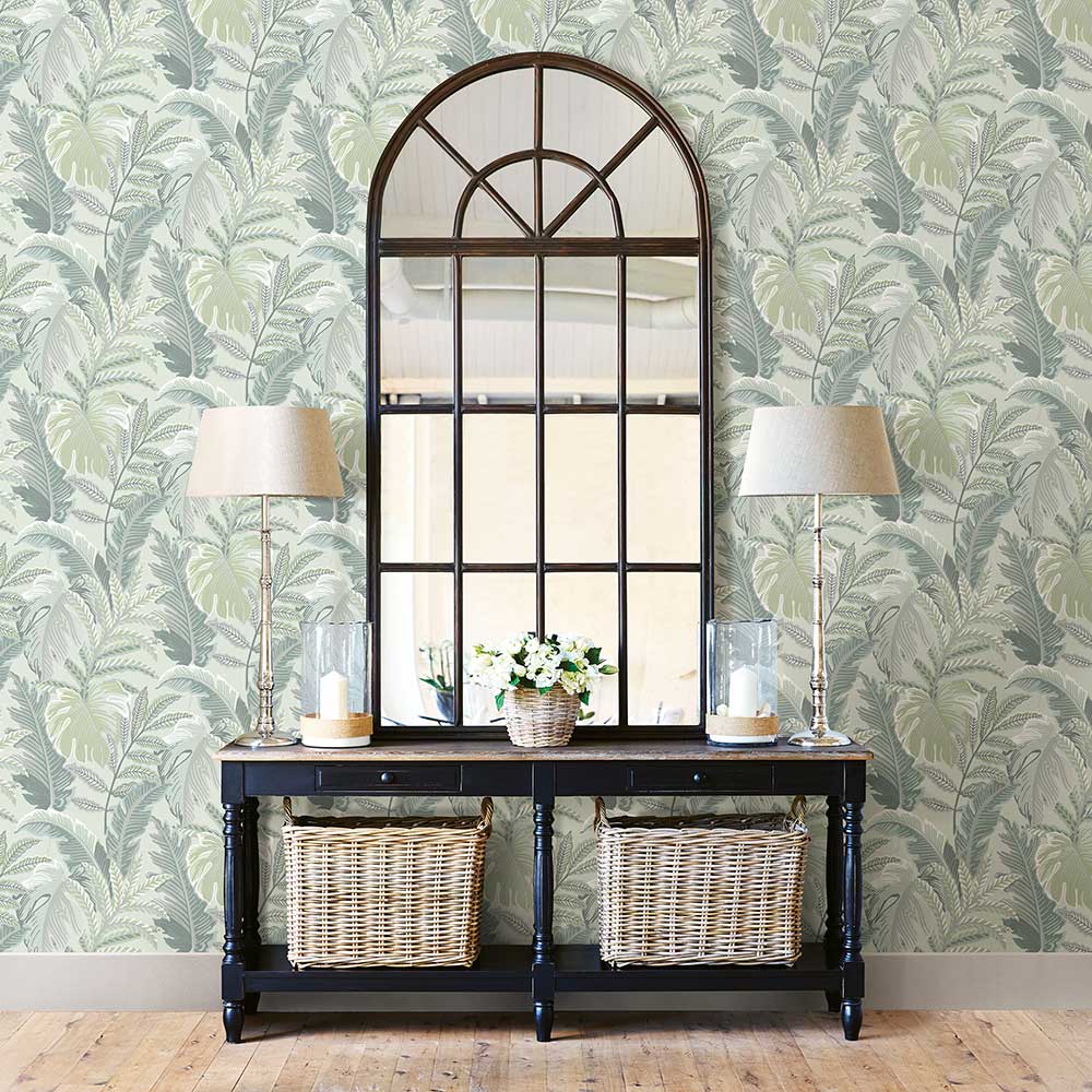 Tropical Leaf Wallpaper - Mint - by Albany